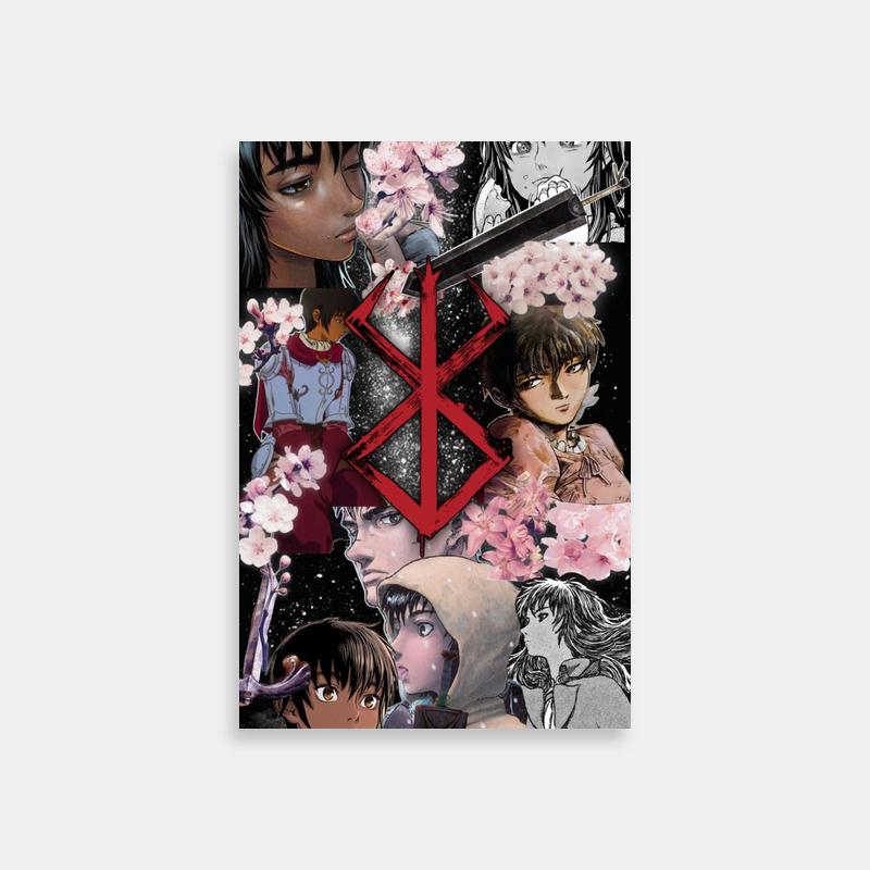 Casca Berserk Manga Collage Poster - Anime Illustration