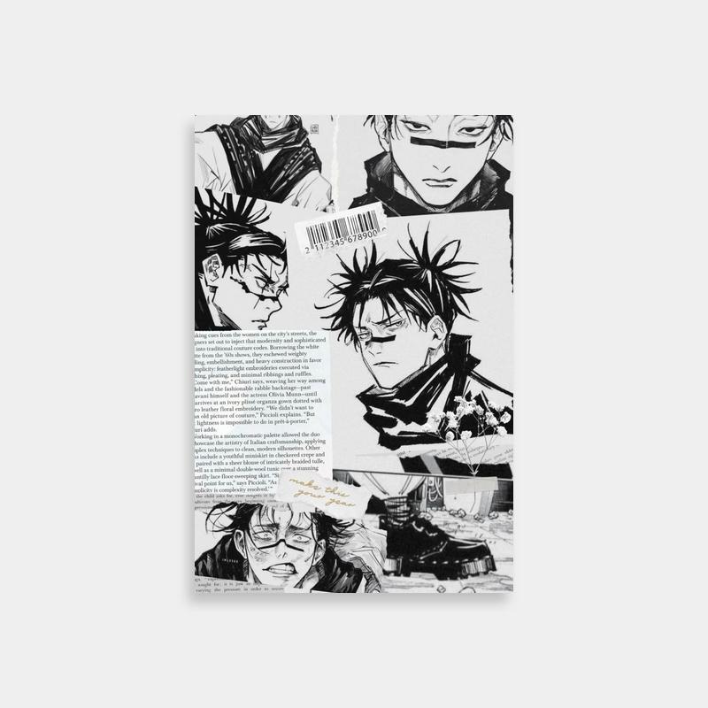 Choso Jujutsu Kaisen Poster - Black & White Anime Sketches