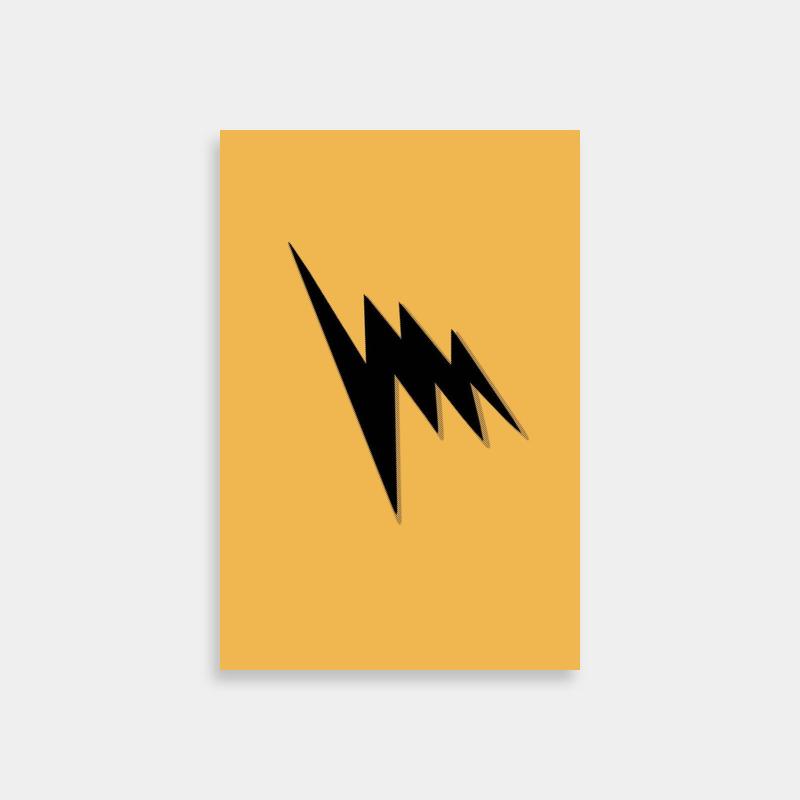 Denki Kaminari My Hero Academia Wall Art - Lightning Bolt Design