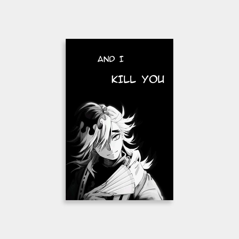 Doma Demon Slayer Poster - White-Haired Character Portrait