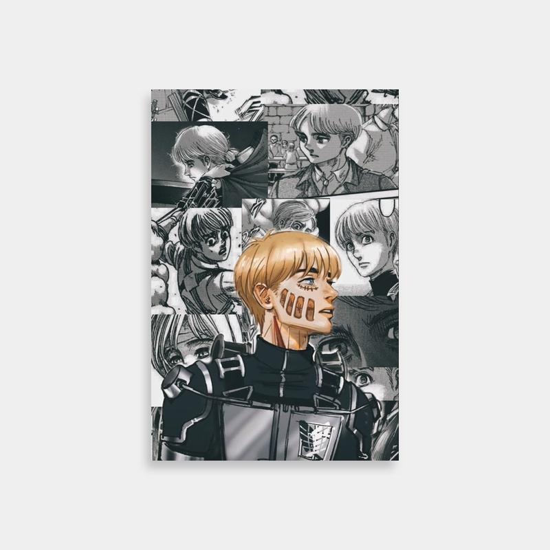Armin Arlert Attack on Titan Group Scene Poster