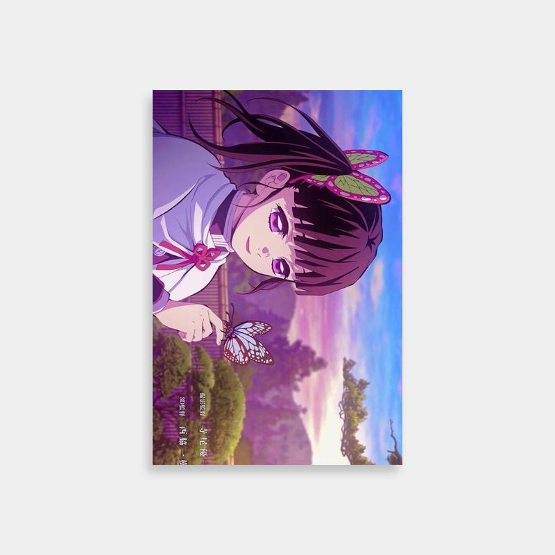 Kanao Tsuyuri Demon Slayer Poster - Anime Girl with Butterfly Wings