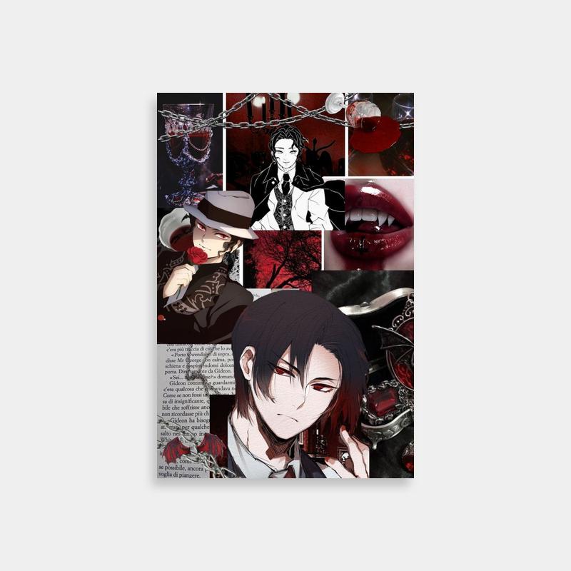 Muzan Kibutsuji Demon Slayer Poster - Red Eyes & Black Hair Anime Art