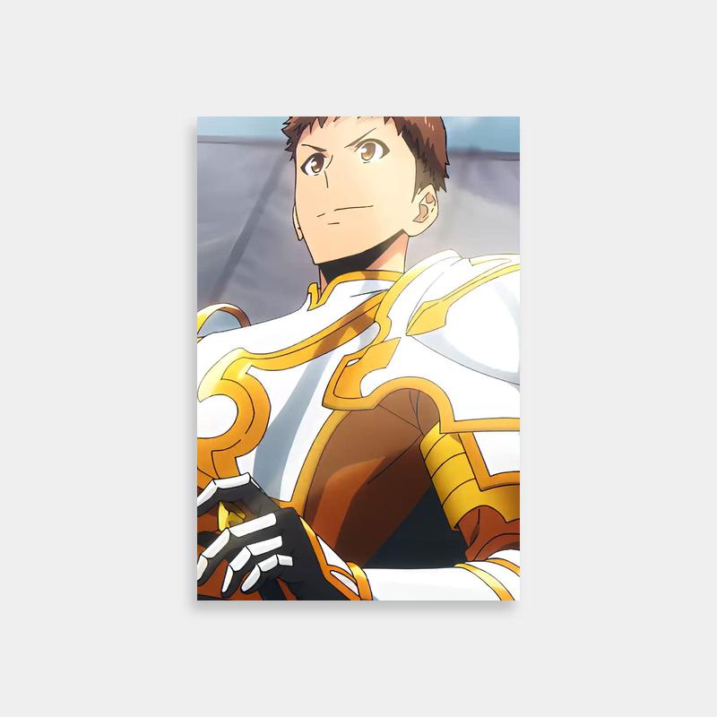 Jin-Ho Yoo Armored Anime Poster - Solo Leveling Art