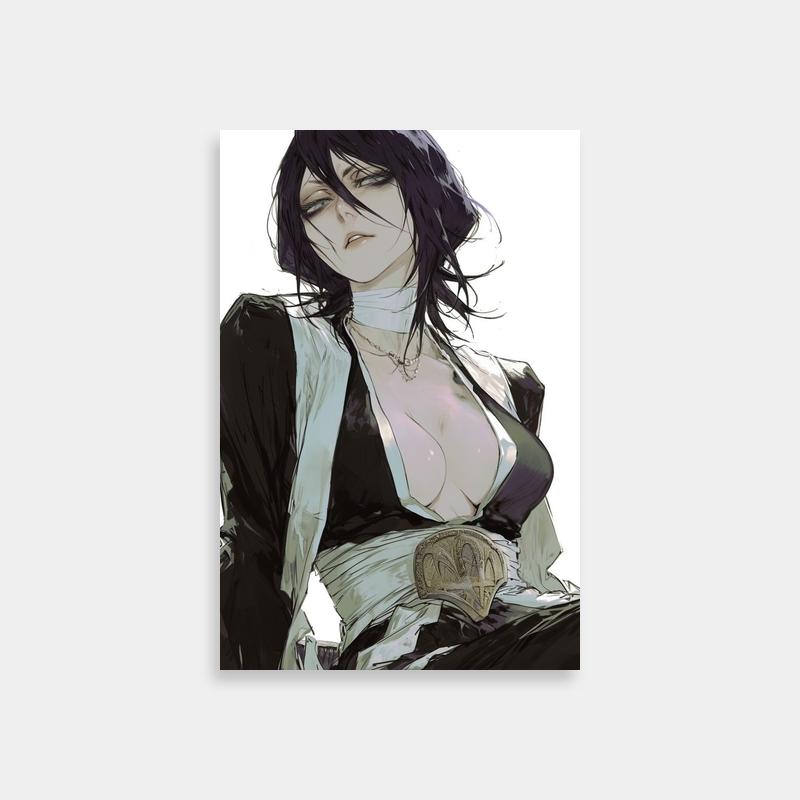 Rukia Kuchiki Bleach Wall Art - Black Haired Tattooed Character