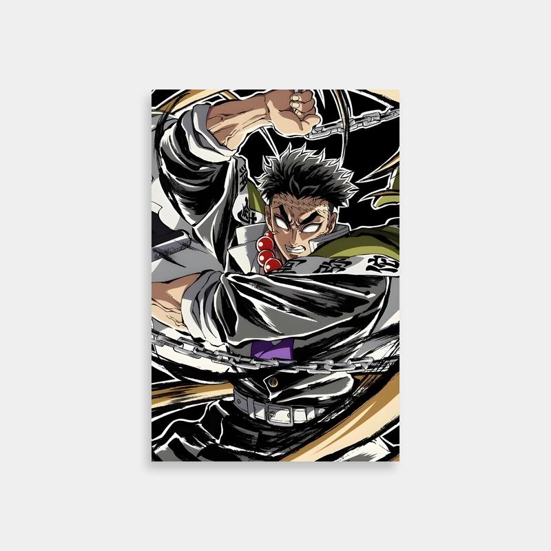 Gyomei Himejima Dual Swords Demon Slayer Poster