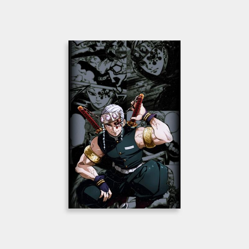 Tengen Uzui Demon Slayer Poster - Dual Swords Anime Art