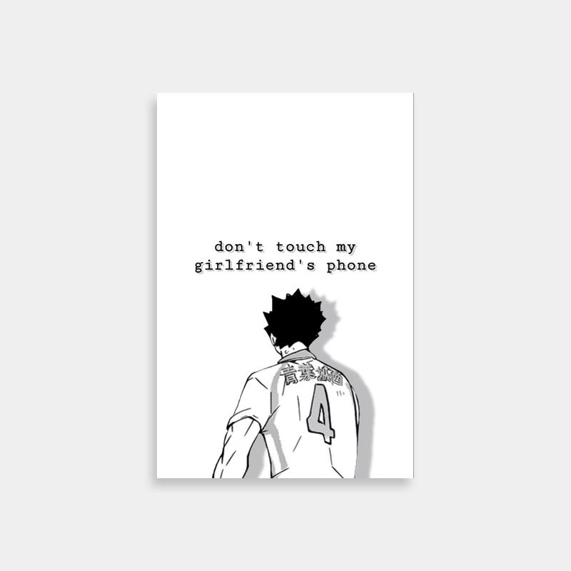 Iwaizumi Hajime Haikyuu Anime Poster - Minimalist Sketch Art