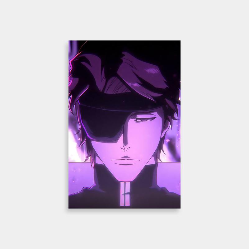 Aizen Sosuke Glasses Poster - Bleach Anime Character Art