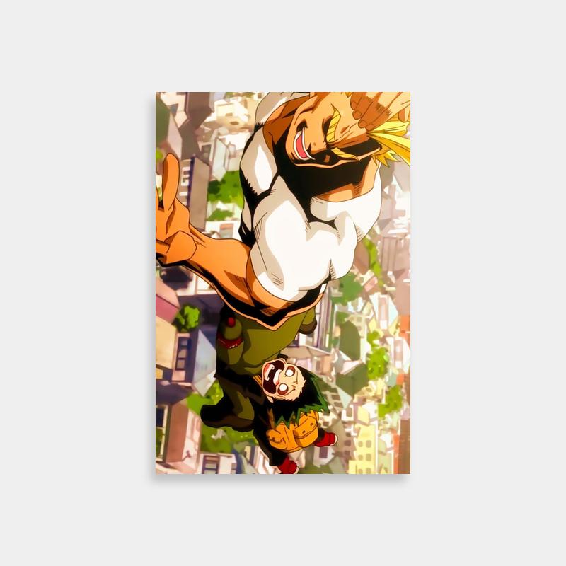 All Might My Hero Academia Poster - Flying Hero Action Art