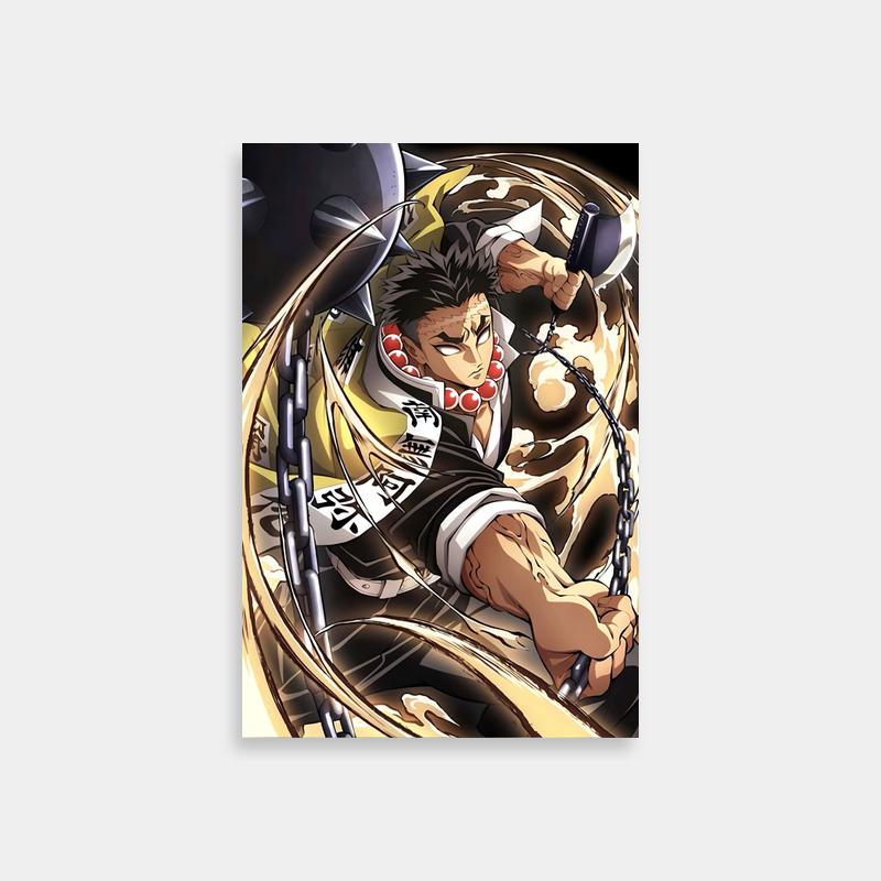 Gyomei Himejima Demon Slayer Motorcycle Art Print