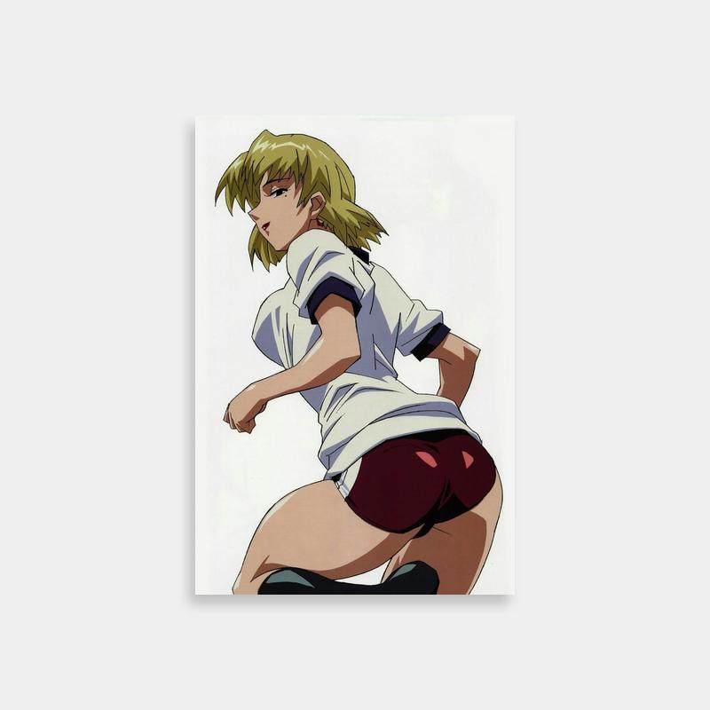 Ritsuko Akagi Running Anime Poster - Neon Genesis Evangelion