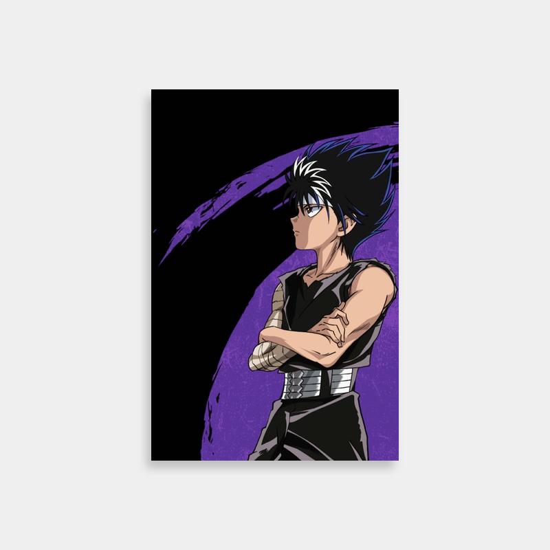 Yusuke Urameshi Yu Yu Hakusho Anime Poster - Black Hair & Blue Eyes