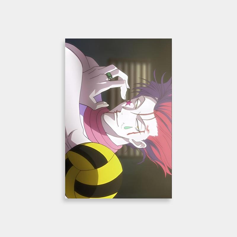 Hisoka Hunter x Hunter Anime Poster - Pink-Haired Character Art