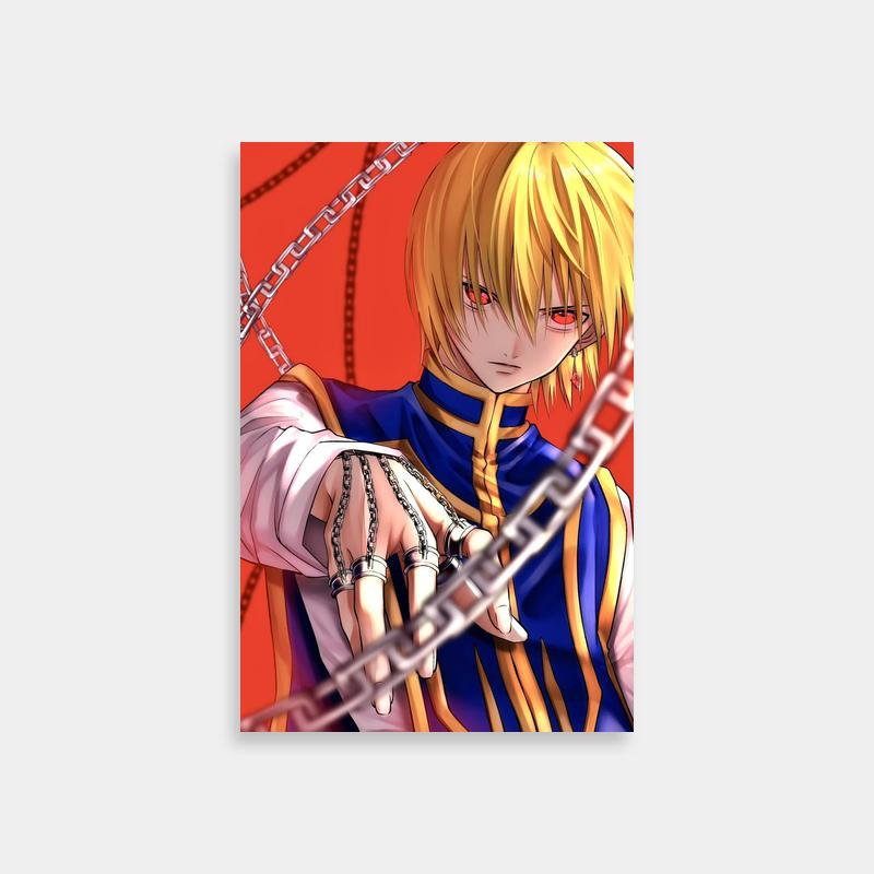 Kurapika with Chains Anime Poster - Hunter x Hunter Decor
