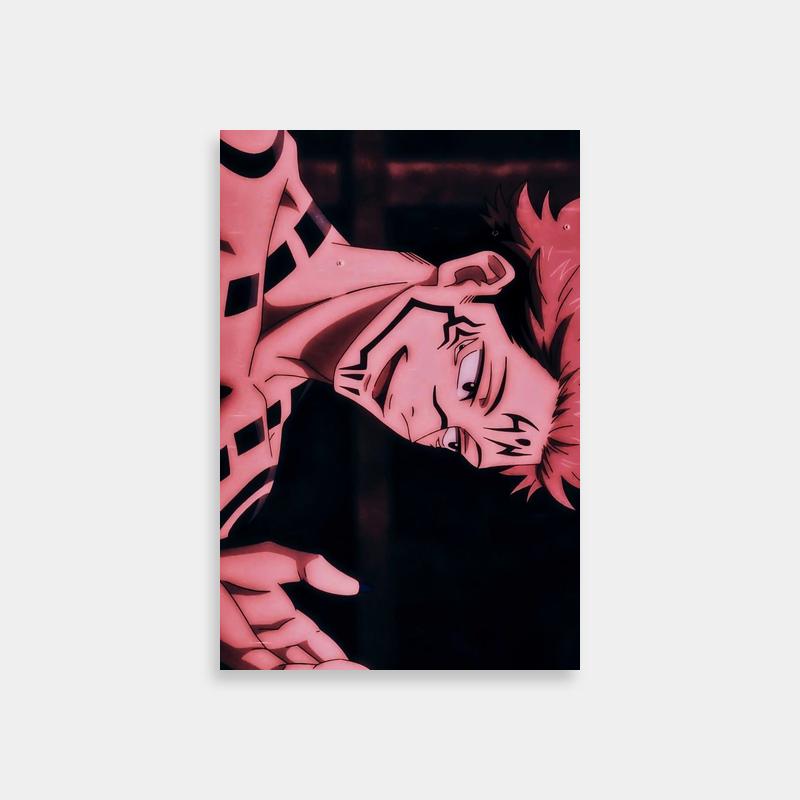 Sukuna Jujutsu Kaisen Poster - Pink Hair & Black Eyes