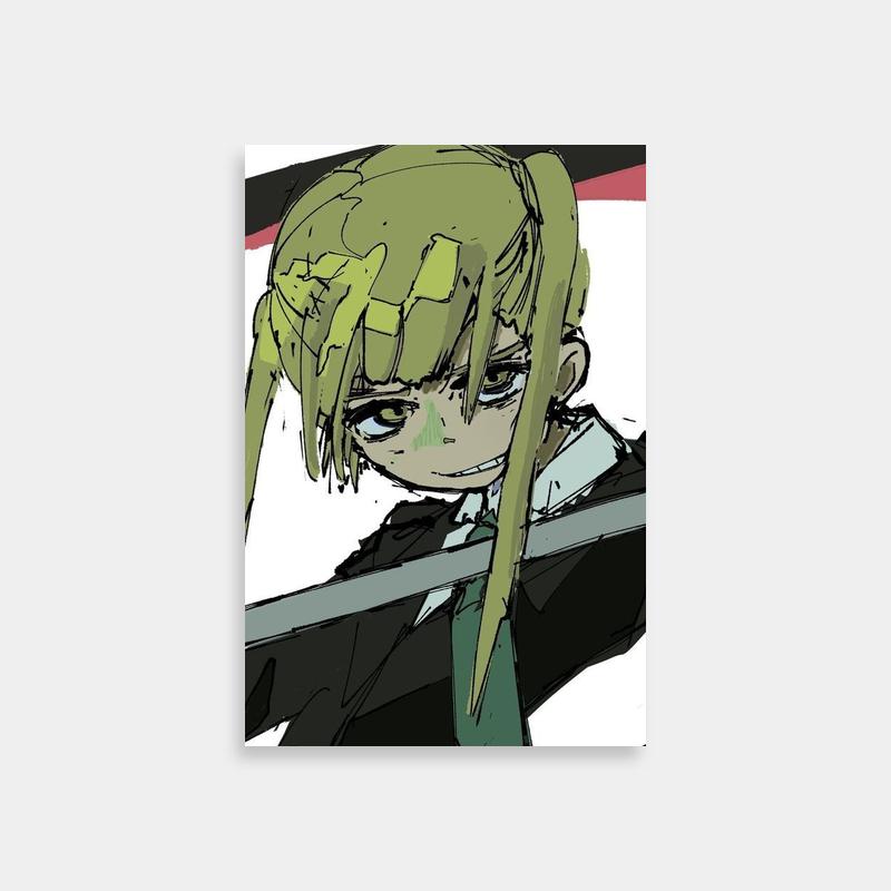 Soul Eater Green Haired Girl Poster - Anime Art Print