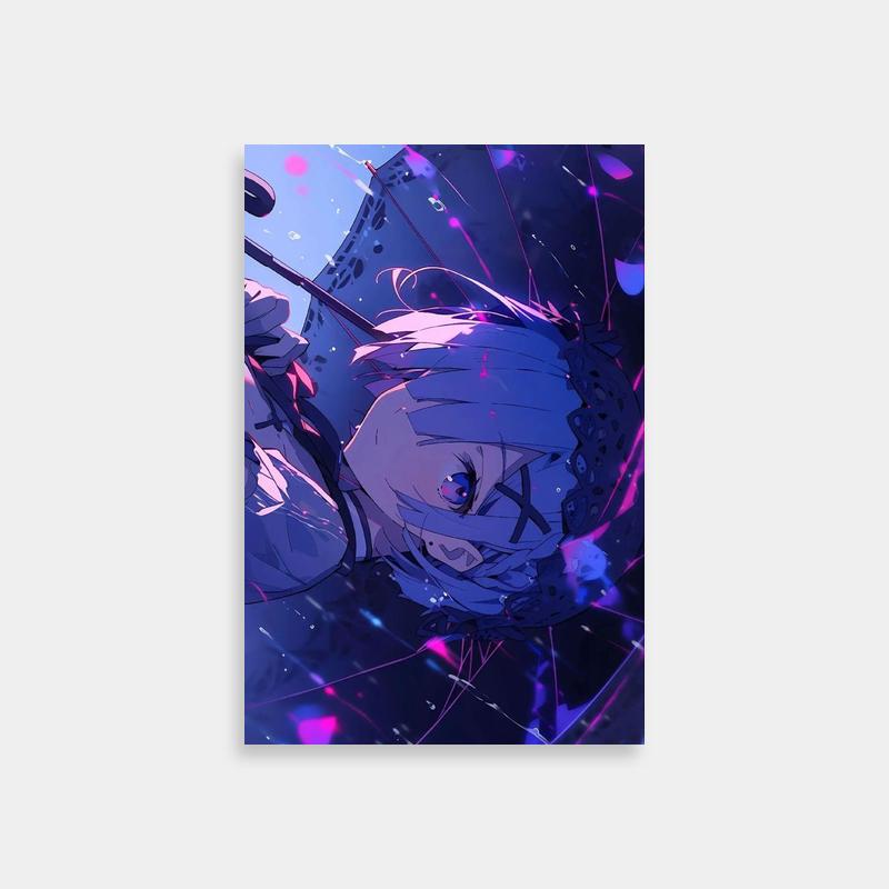 Rem Re:Zero Poster - Anime Character with Umbrella