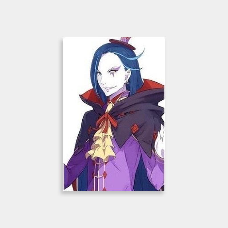 Roswaal L Mathers Anime Poster - Re:Zero Character with Blue Hair & Purple Outfit