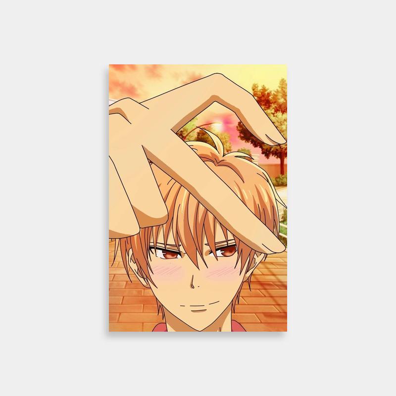 Kyo Sohma Fruits Basket Anime Poster - Dramatic Head Hold Pose
