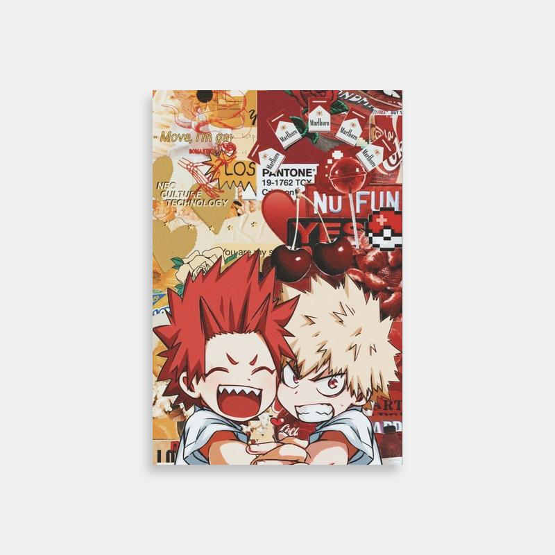 Eijiro Kirishima My Hero Academia Art - Hugging Anime Duo Poster