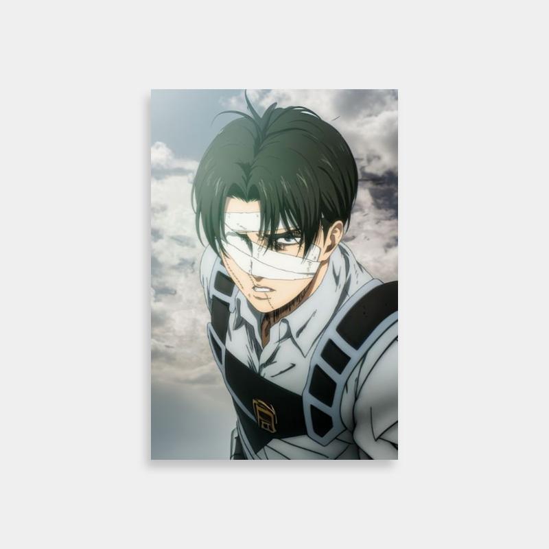 Levi Ackerman Attack on Titan Poster - Cloud Background Character Art