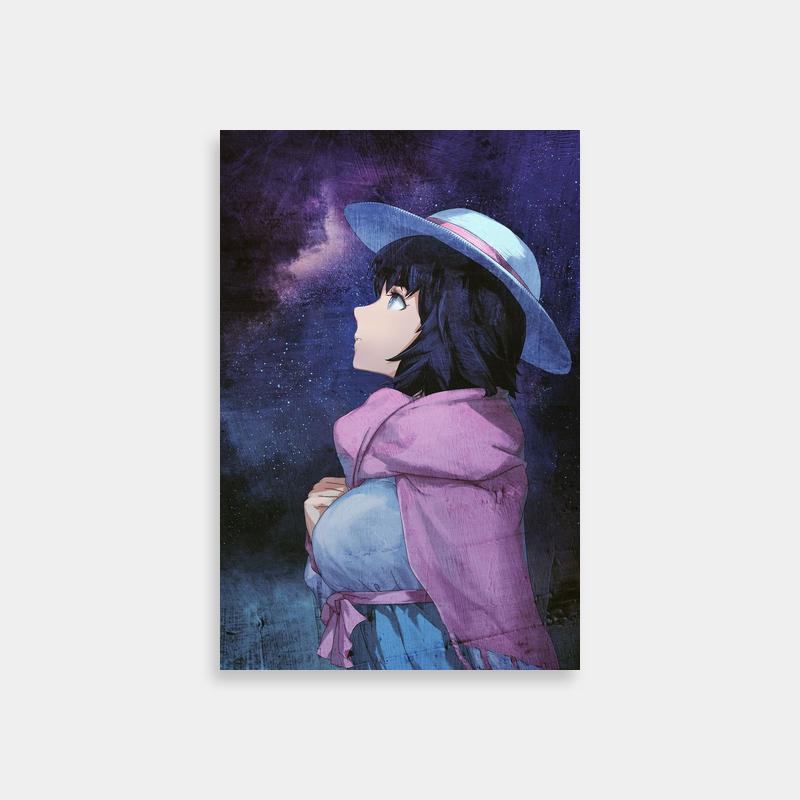 Mayuri Shiina Steins;Gate Night Sky Poster - Pink Coat & Hat