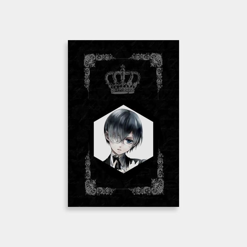 Ciel Phantomhive with Crown - Black Butler Anime Poster