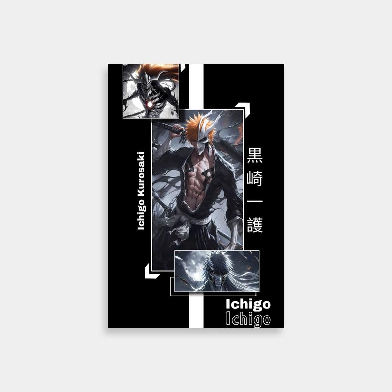 Ichigo Kurosaki Bleach Anime Poster - Expressive Character Art