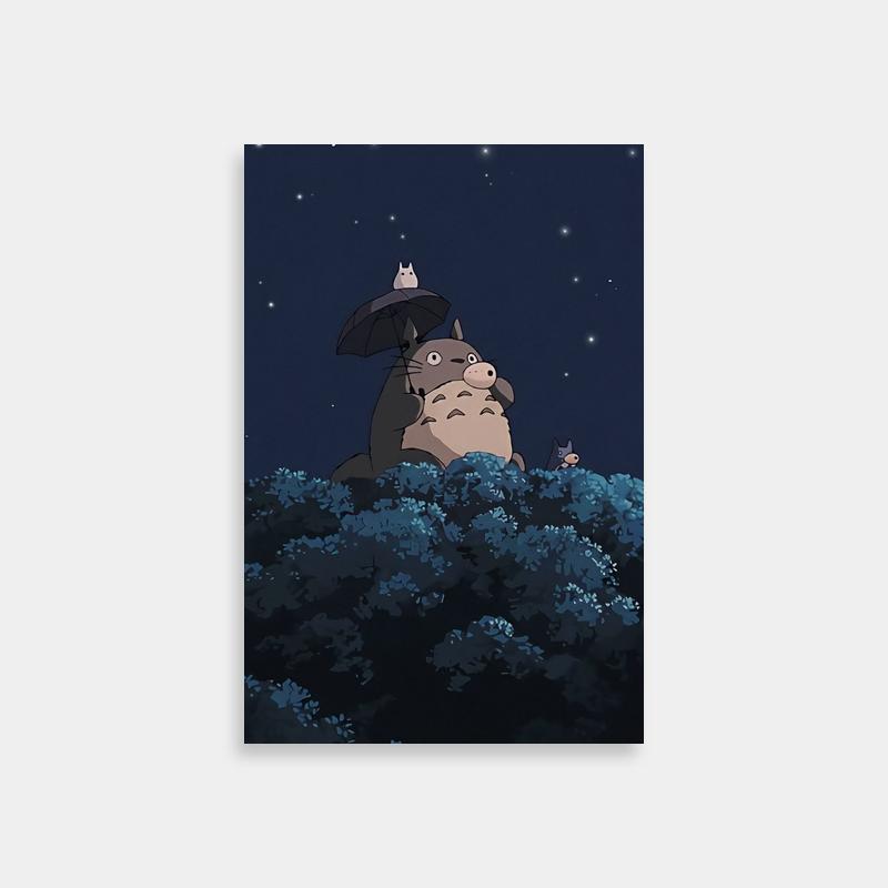 Totoro Hilltop Poster - My Neighbor Totoro Night Scene