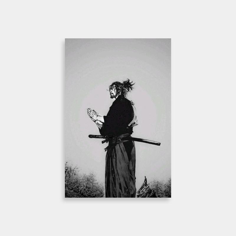 Miyamoto Musashi Vagabond Poster - Samurai Sword Art