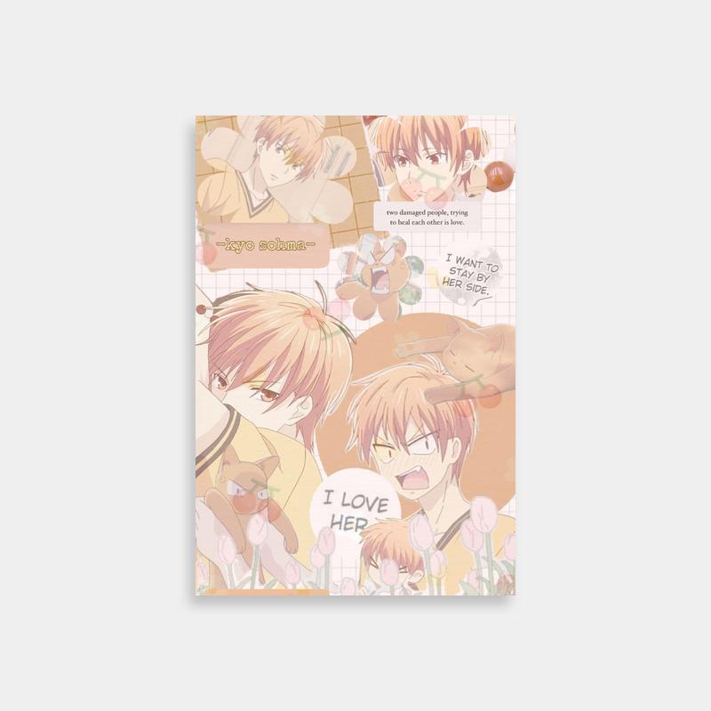 Kyo Sohma Fruits Basket Anime Art Print - Multiple Character Expressions