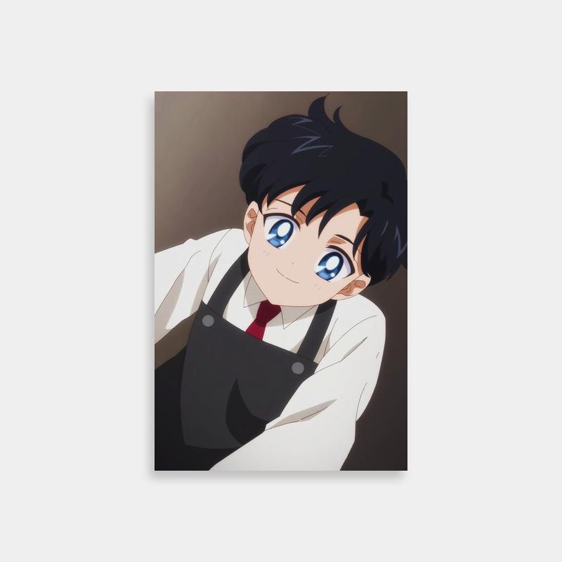 Mamoru Chiba Sailor Moon Wall Art - Black Hair & Blue Eyes Anime Character