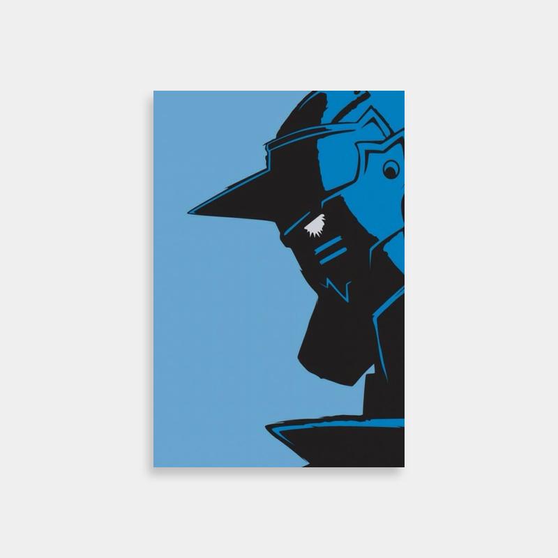Alphonse Elric Blue & Black Baseball Hat Art Print