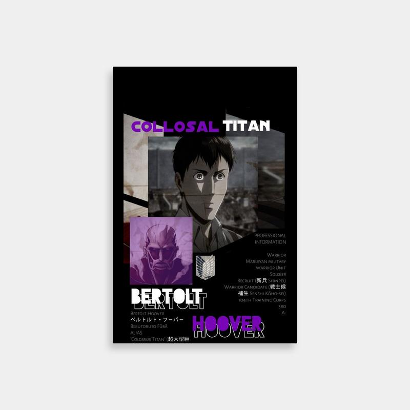 Bertholdt Hoover Attack on Titan Movie Advertisement Poster