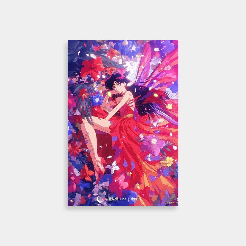 Rei Hino Sailor Moon Poster - Elegant Anime Art Print