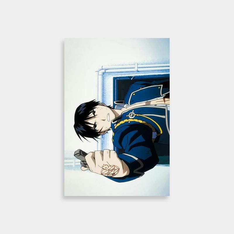 Roy Mustang Action Pose Poster - Fullmetal Alchemist Wall Art