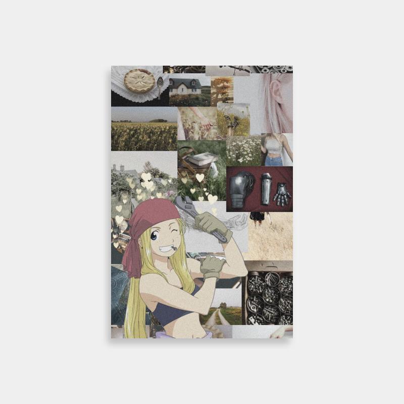 Winry Rockbell Fullmetal Alchemist Poster - Anime Collage Art