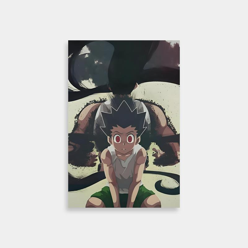 Gon Freecss Hunter x Hunter Poster - Anime Character Sitting on Ground