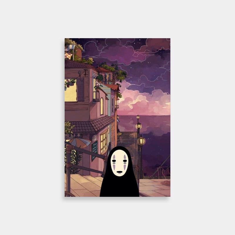 Mysterious Haku Poster - Spirited Away Masked Character Art