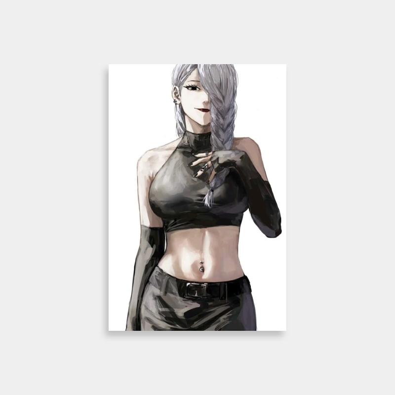 Mei Mei Jujutsu Kaisen Poster - Grey-Haired Woman in Black Clothing