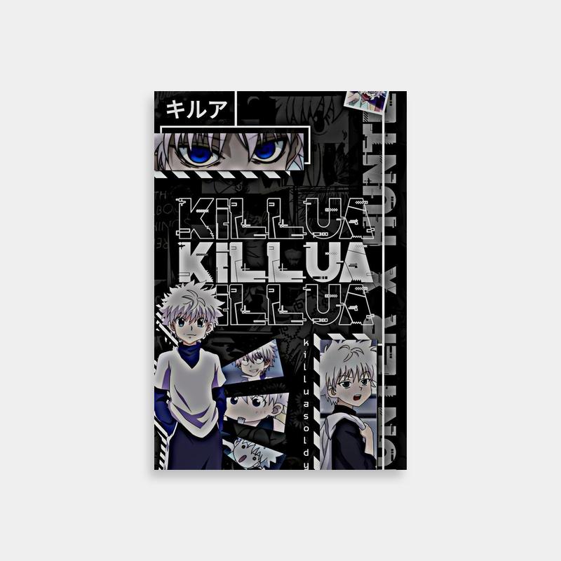 Killua Zoldyck Black Background Hunter x Hunter Print