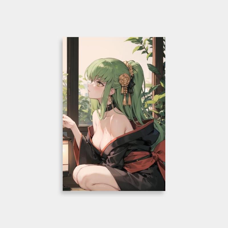 C.C. Code Geass Poster - Green Hair by Window