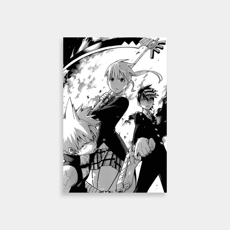Maka Albarn Soul Eater Print - Black & White Anime Duo