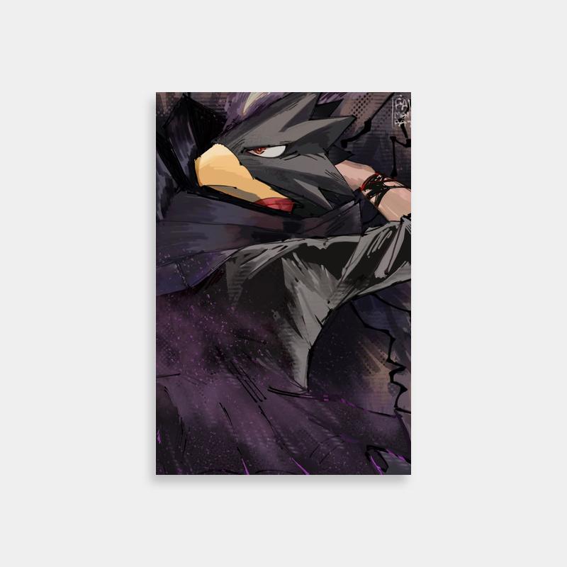Fumikage Tokoyami Black Hair & Red Eyes Anime Poster