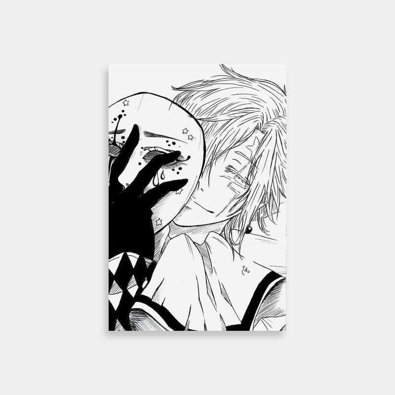 Allen Walker D Gray Man Poster - Dramatic Black & White Character Art