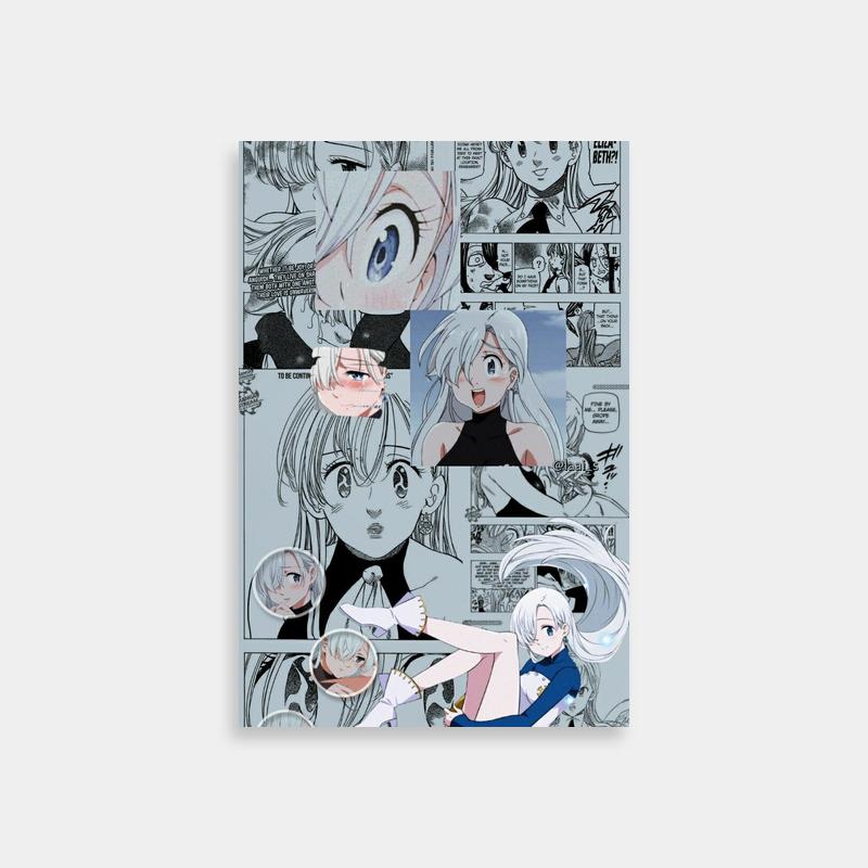 Elizabeth Liones Pencil Art Poster - Seven Deadly Sins Decor