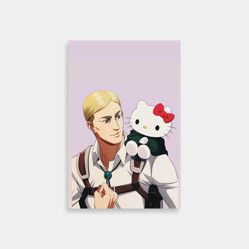 Erwin Smith with Hello Kitty Attack on Titan Anime Poster