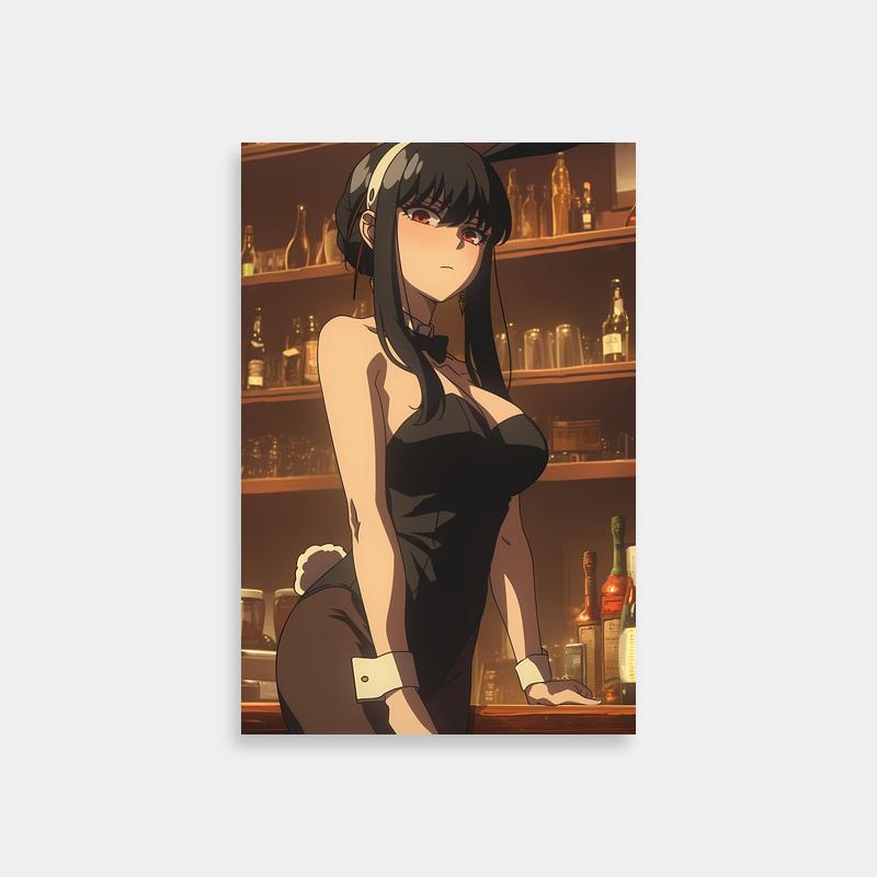 Yor Forger Spy x Family Wall Art - Black Dress & Bar Setting