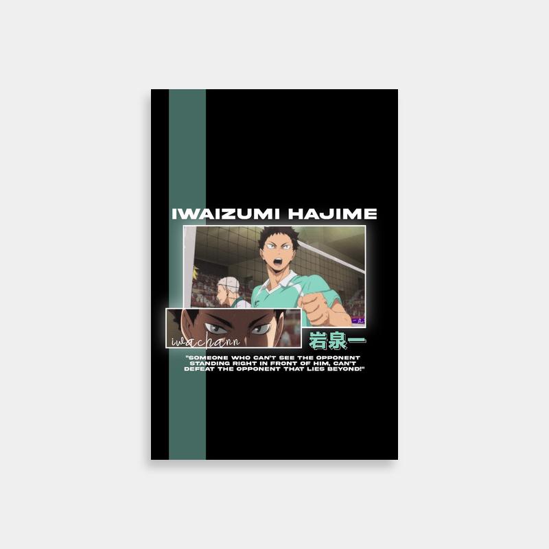 Iwaizumi Hajime Haikyuu Anime Poster - Captioned Design